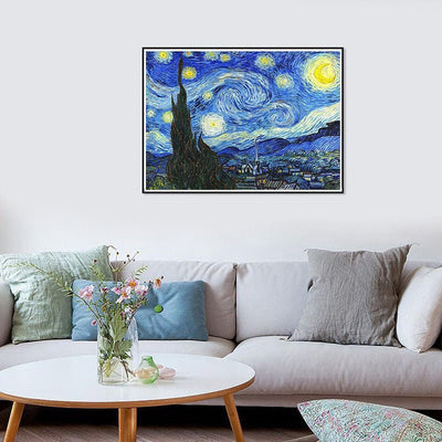 Voll AB Diamond Painting-Mond und Dorf
