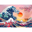 Voll AB Diamond Painting-Sakura und Wellen