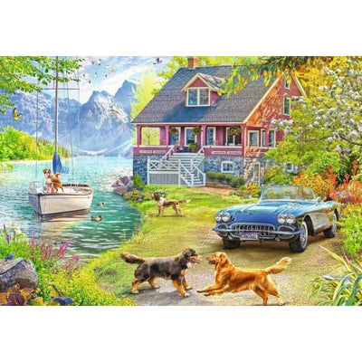 Voll AB Diamond Painting-Sommerfreude am See