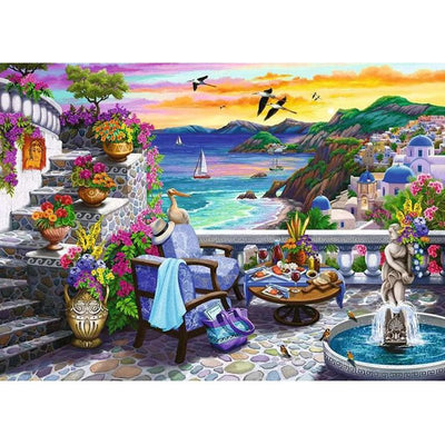 Voll AB Diamond Painting-Urlaubsparadies mit Meerblick