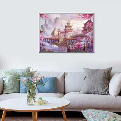 Diamond Painting-Palast der Kirschblüten